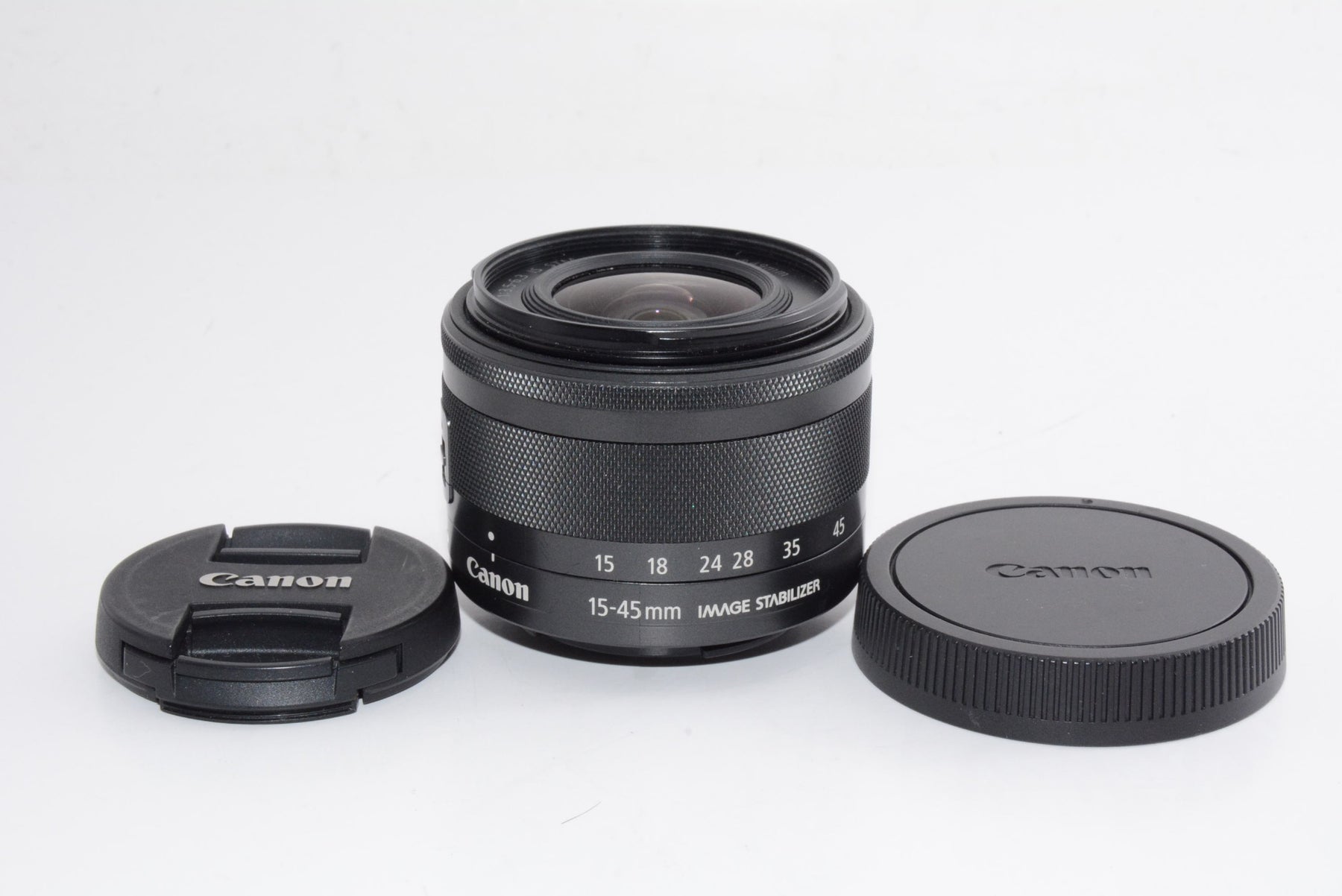 【外観並級】Canon 標準ズームレンズ EF-M15-45mm F3.5-6.3IS STM(グラファイト) ミラーレス一眼対応 EF-M15-45ISSTM
