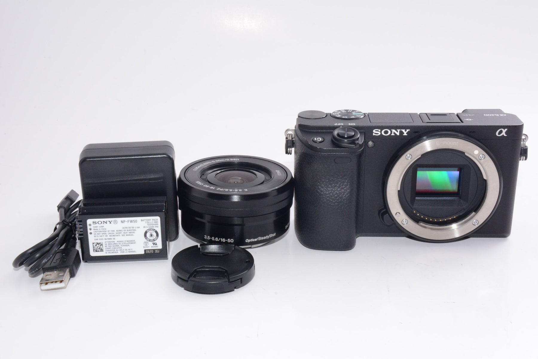 【外観並級】ソニー ミラーレス一眼 α6400 パワーズームレンズキット E PZ 16-50mm F3.5-5.6 OSS ブラック ILCE-6400L B