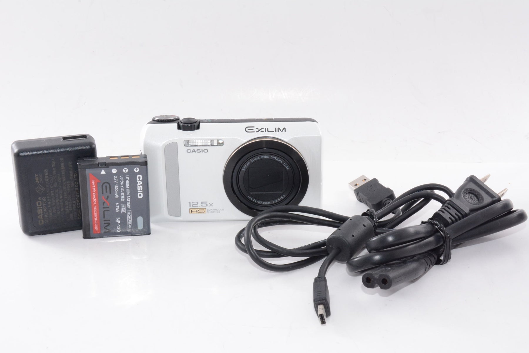 【外観特上級】CASIO デジタルカメラ EXILIM EX-ZR200 ホワイト EX-ZR200WE