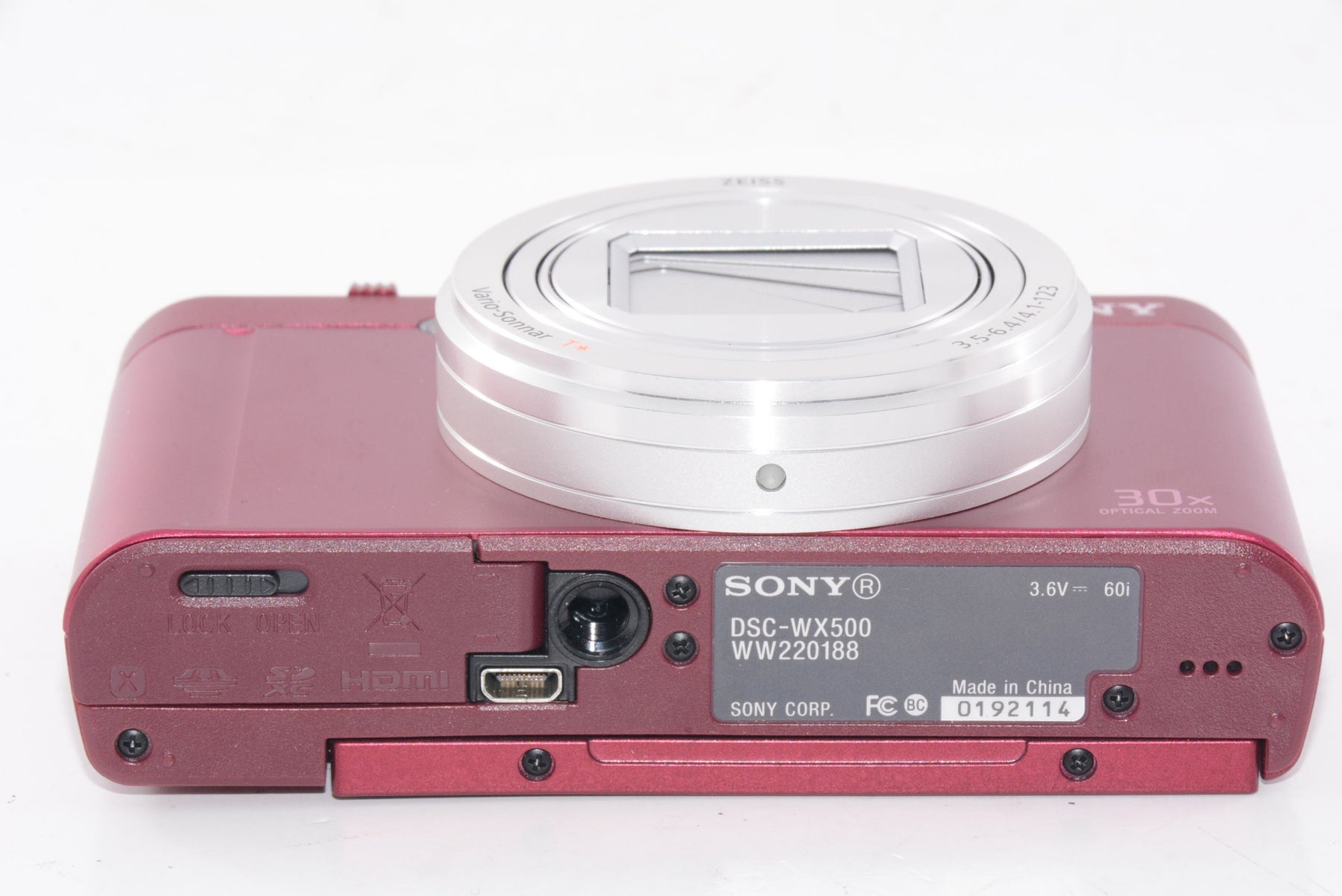 【外観特上級】ソニー SONY デジタルカメラ DSC-WX500 光学30倍ズーム 1820万画素 レッド Cyber-shot DSC-WX500 RC