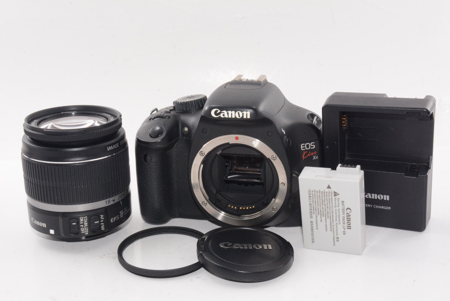 【外観並級】Canon デジタル一眼レフカメラ EOS Kiss X4 EF-S 18-55 IS レンズキット KISSX4-1855ISLK