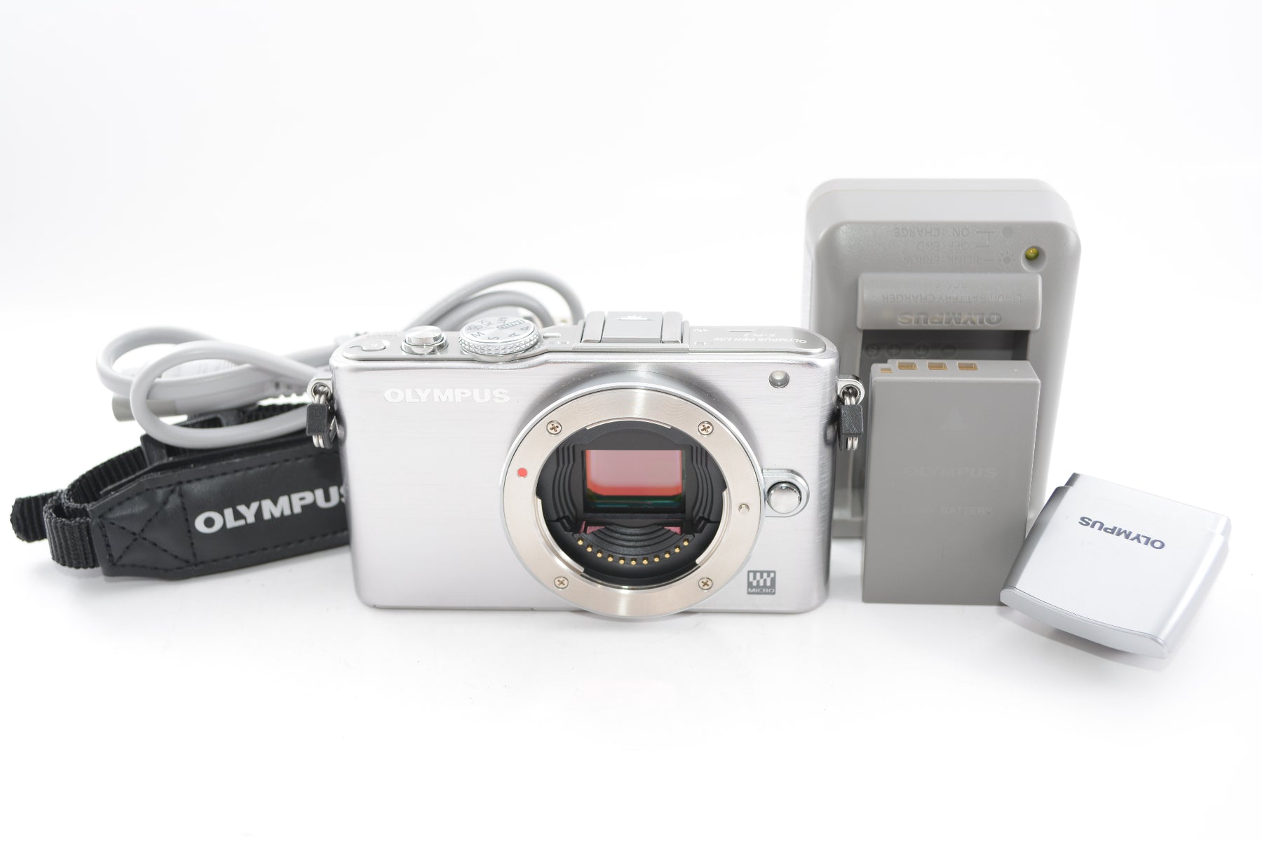 【外観並級】OLYMPUS ミラーレス一眼 PEN Lite E-PL3 ボディ シルバー