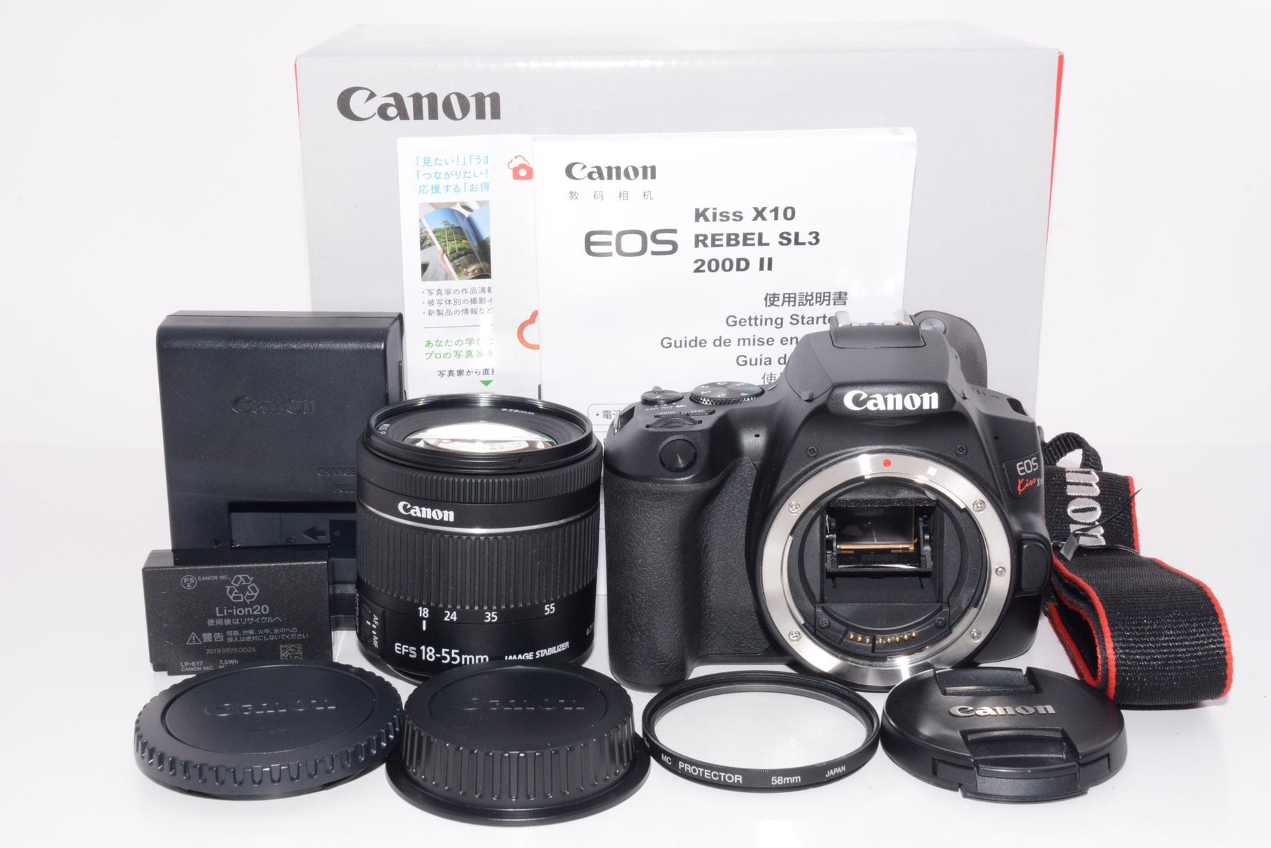 【外観特上級】Canon デジタル一眼レフカメラ EOS Kiss X10 標準ズームキット ブラック