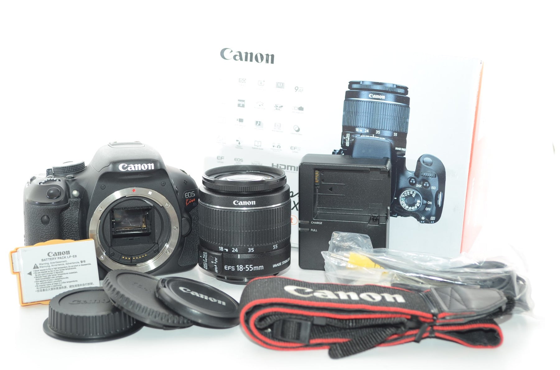【外観特上級】Canon デジタル一眼レフカメラ EOS Kiss X5 ダブルズームキット EF-S18-55mm/EF-S55-250mm付属 KISSX5-WKIT