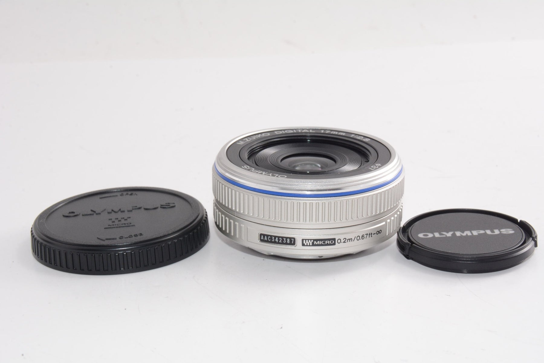 【外観特上級】OLYMPUS パンケーキレンズ M.ZUIKO DIGITAL 17mm F2.8 シルバー