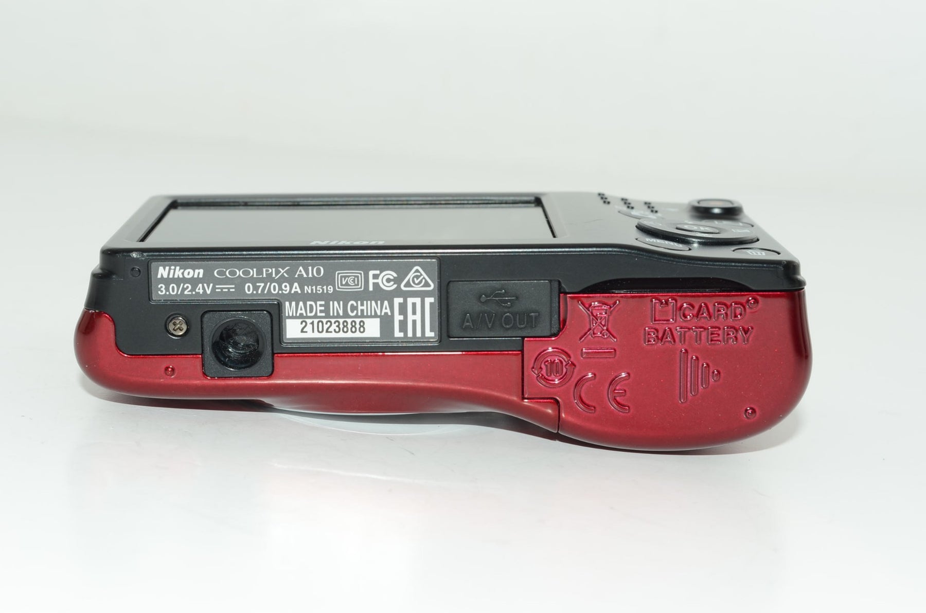 【外観並級】Nikon デジタルカメラ COOLPIX A10 レッド 光学5倍ズーム 1614万画素 乾電池タイプ A10RD