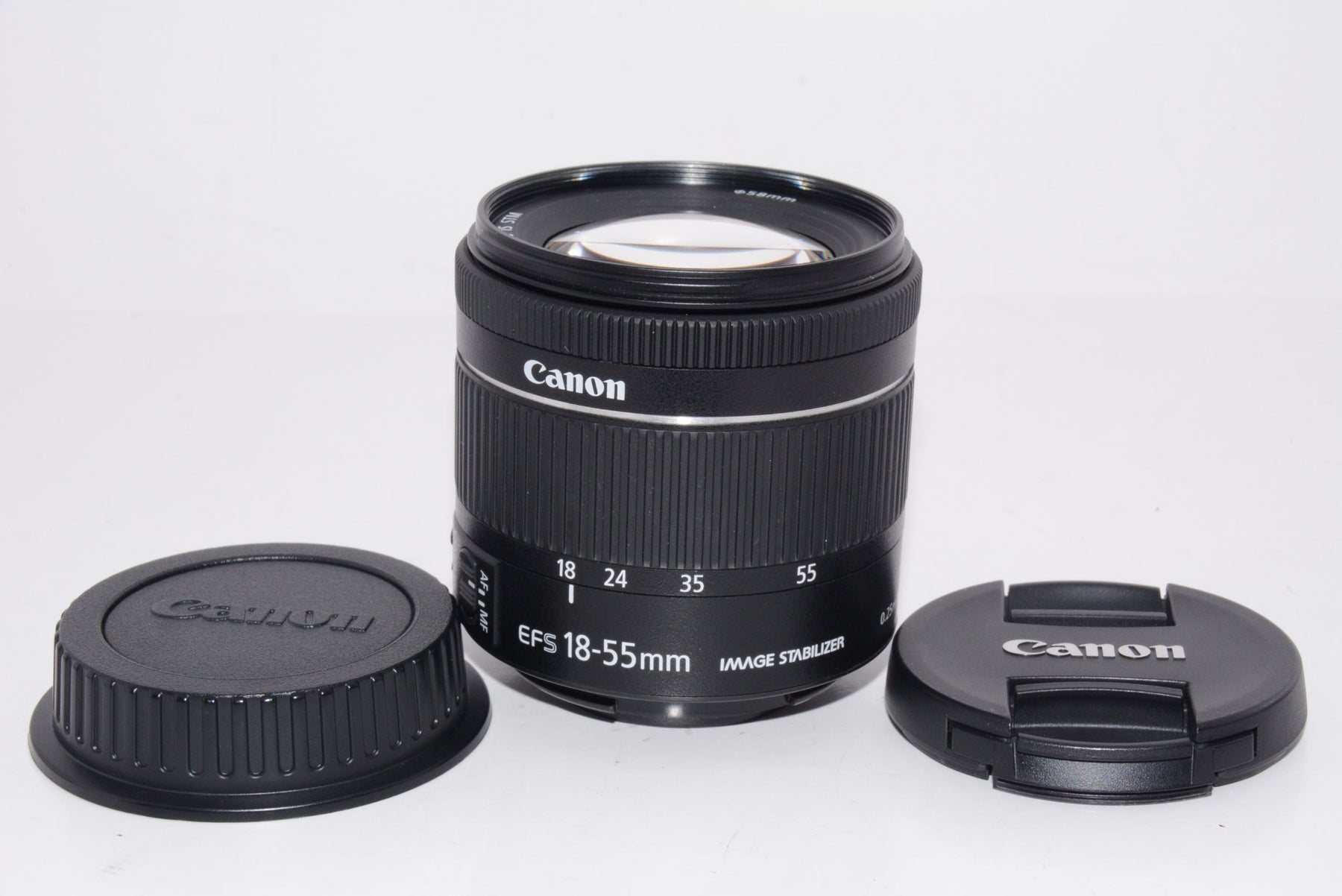 【外観並級】Canon 標準ズームレンズ EF-S18-55mm F3.5-5.6 IS STM
