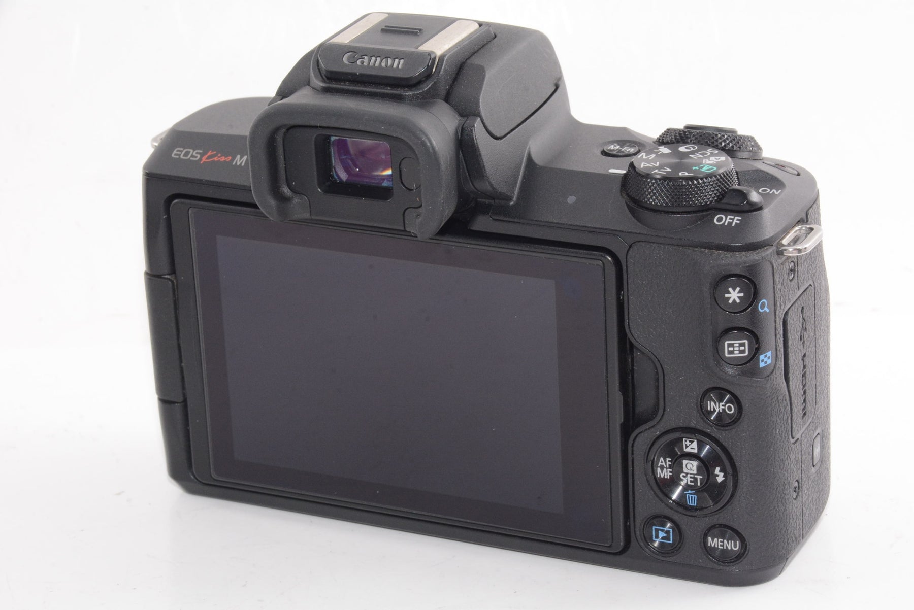【外観特上級】Canon ミラーレス一眼カメラ EOS Kiss M ダブルズームキット ブラック EOSKISSMBK-WZK