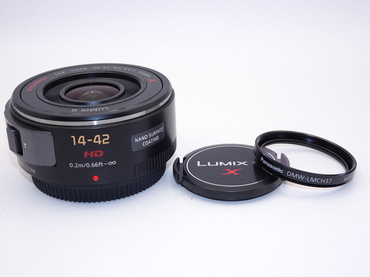 【外観特上級】パナソニック ルミックス G X VARIO PZ 14-42mm/F3.5-5.6 ASPH./POWER ブラック H-PS14042-K