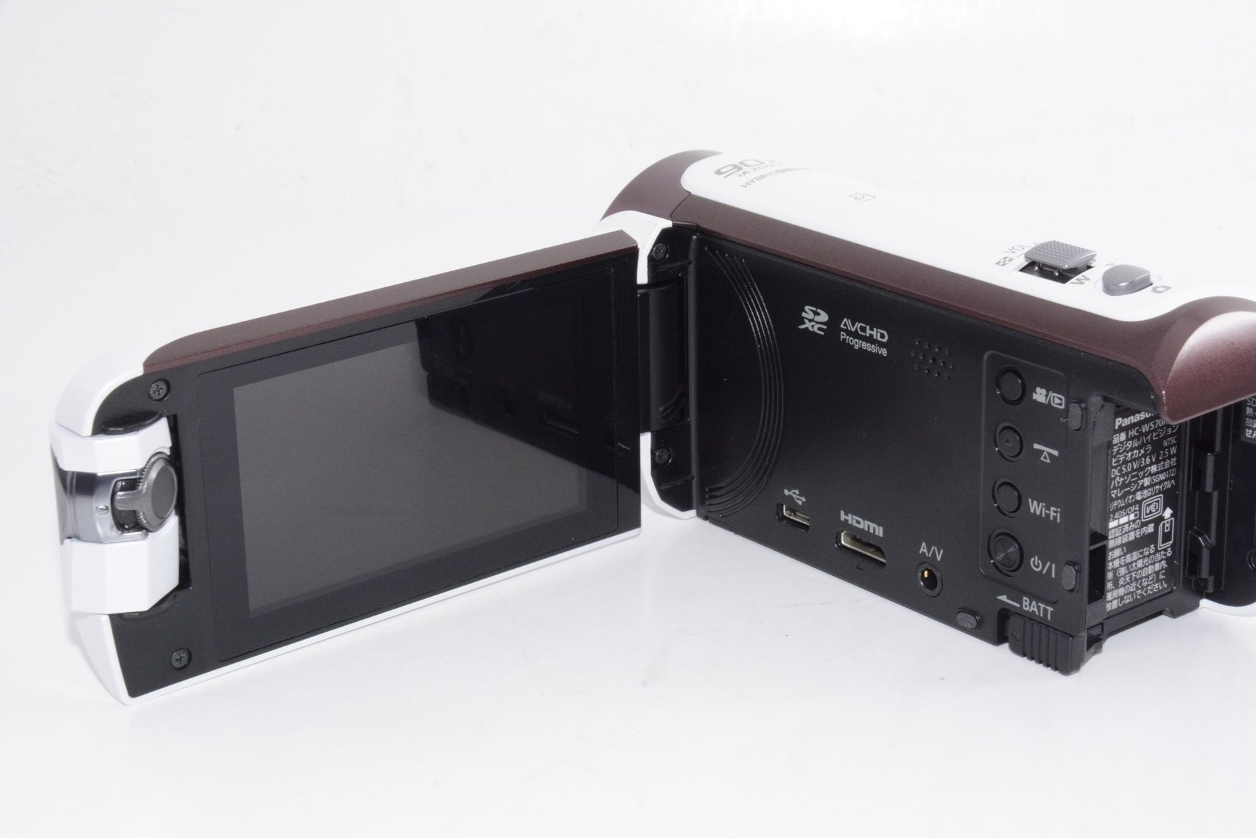 【外観特上級】パナソニック HDビデオカメラ W570M ワイプ撮り 90倍ズーム ホワイト HC-W570M-W
