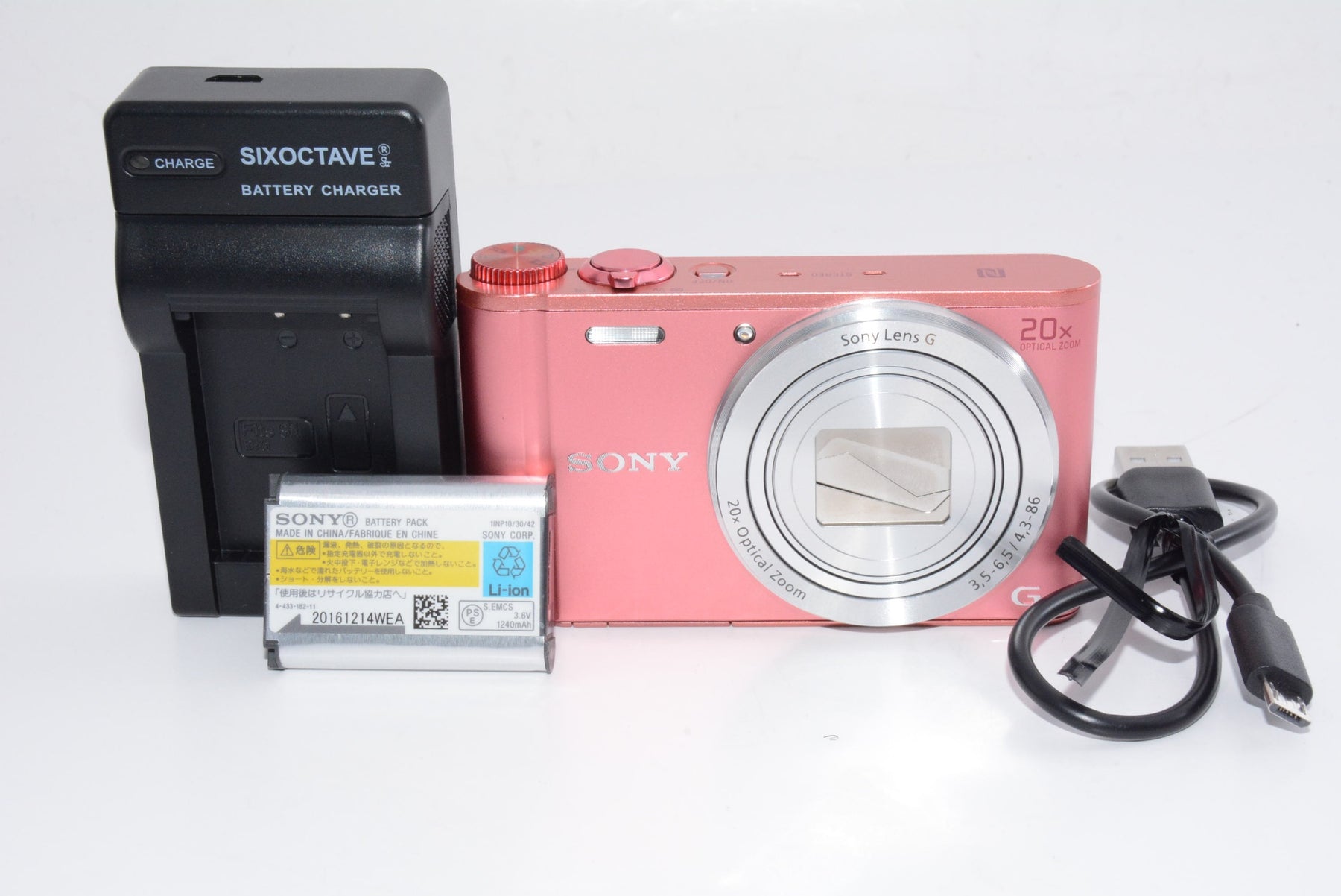 【外観特上級】ソニー SONY デジタルカメラ Cyber-shot WX350 光学20倍 ピンク DSC-WX350-P