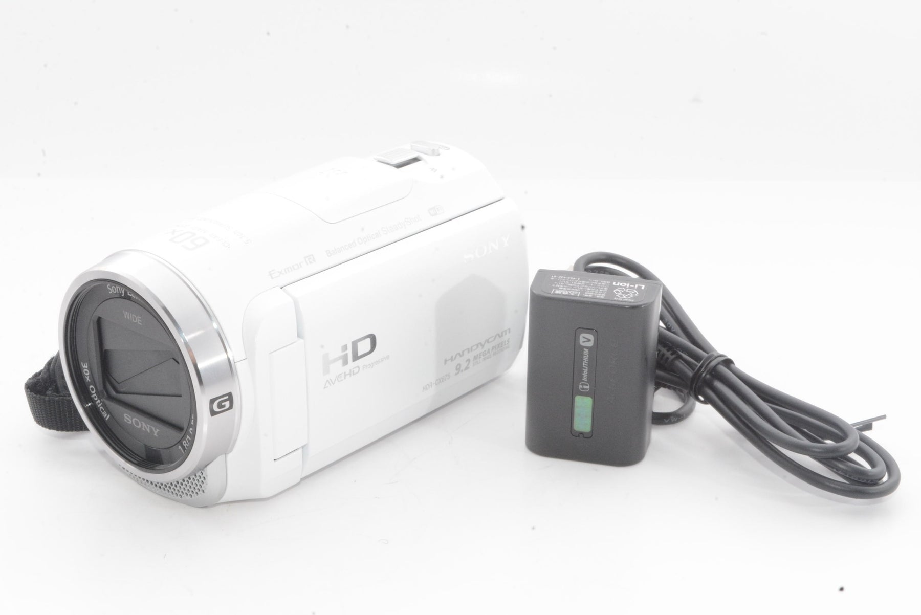 【外観特上級】ソニー SONY ビデオカメラHDR-CX675 32GB 光学30倍 ホワイト Handycam HDR-CX675 W