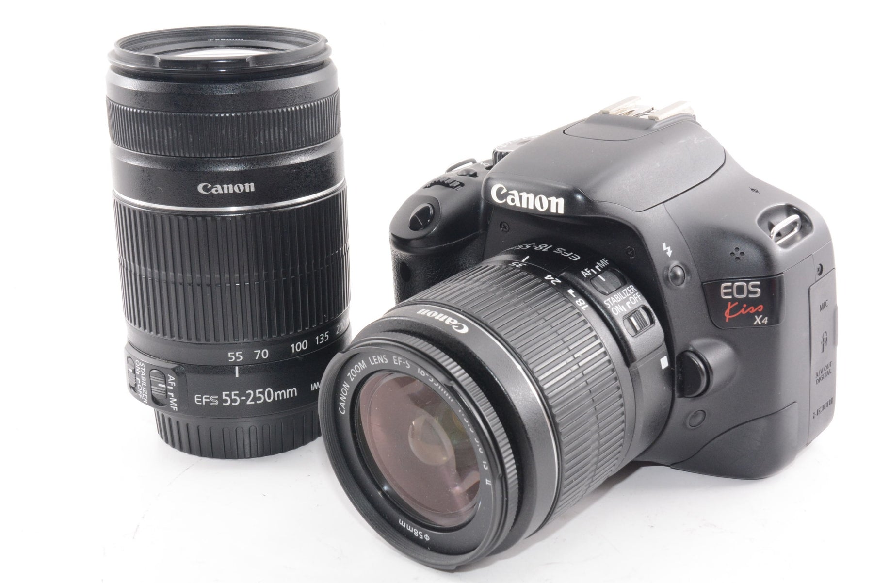 【外観並級】Canon デジタル一眼レフカメラ EOS Kiss X4 ダブルズームキット