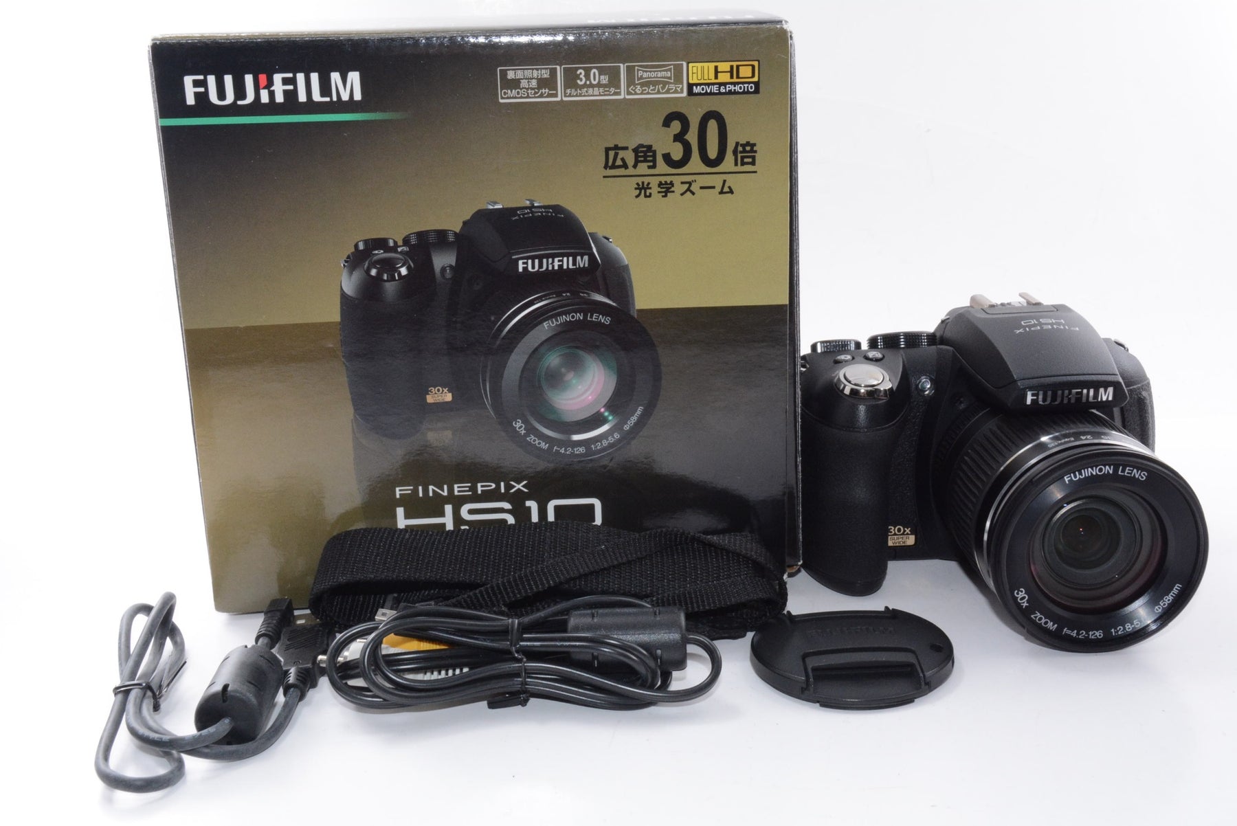 【外観特上級】FUJIFILM デジタルカメラ FinePix HS10 ブラック FX-HS10