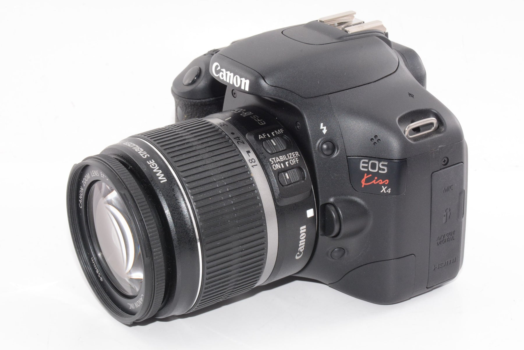 【外観並級】Canon デジタル一眼レフカメラ EOS Kiss X4 EF-S 18-55 IS レンズキット KISSX4-1855ISLK