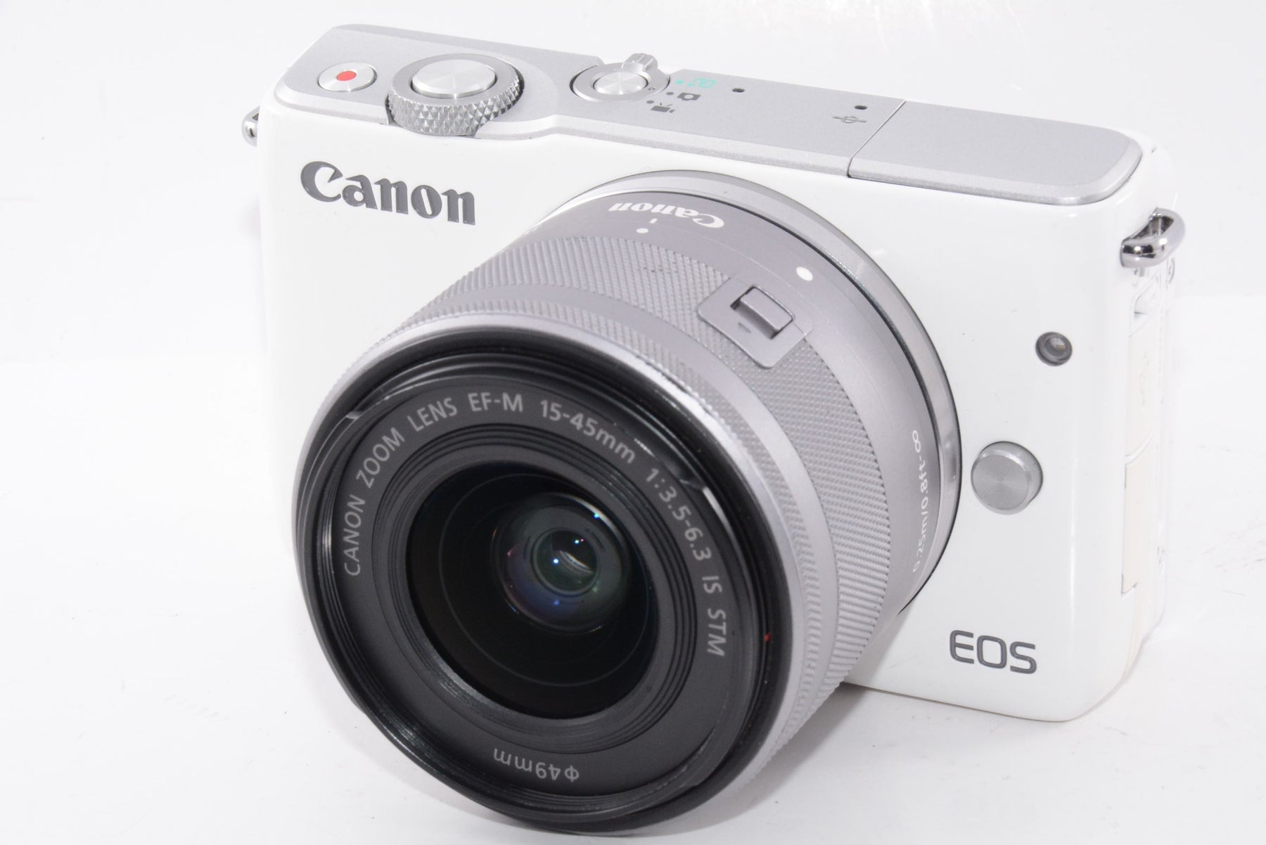 【外観並級】Canon ミラーレス一眼カメラ EOS M10 レンズキット(ホワイト) EF-M15-45mm F3.5-6.3 IS STM 付属 EOSM10WH-1545ISSTMLK