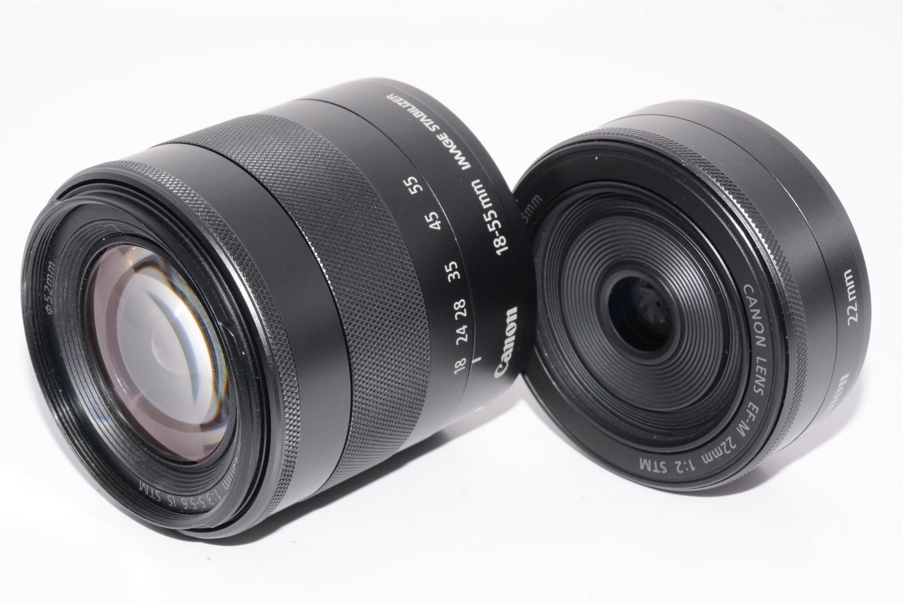 【外観特上級】Canon ミラーレス一眼カメラ EOS M3 ダブルレンズキット(ブラック) EF-M18-55mm F3.5-5.6 IS STM EF-M22mm F2 STM 付属 EOSM3BK-WLK