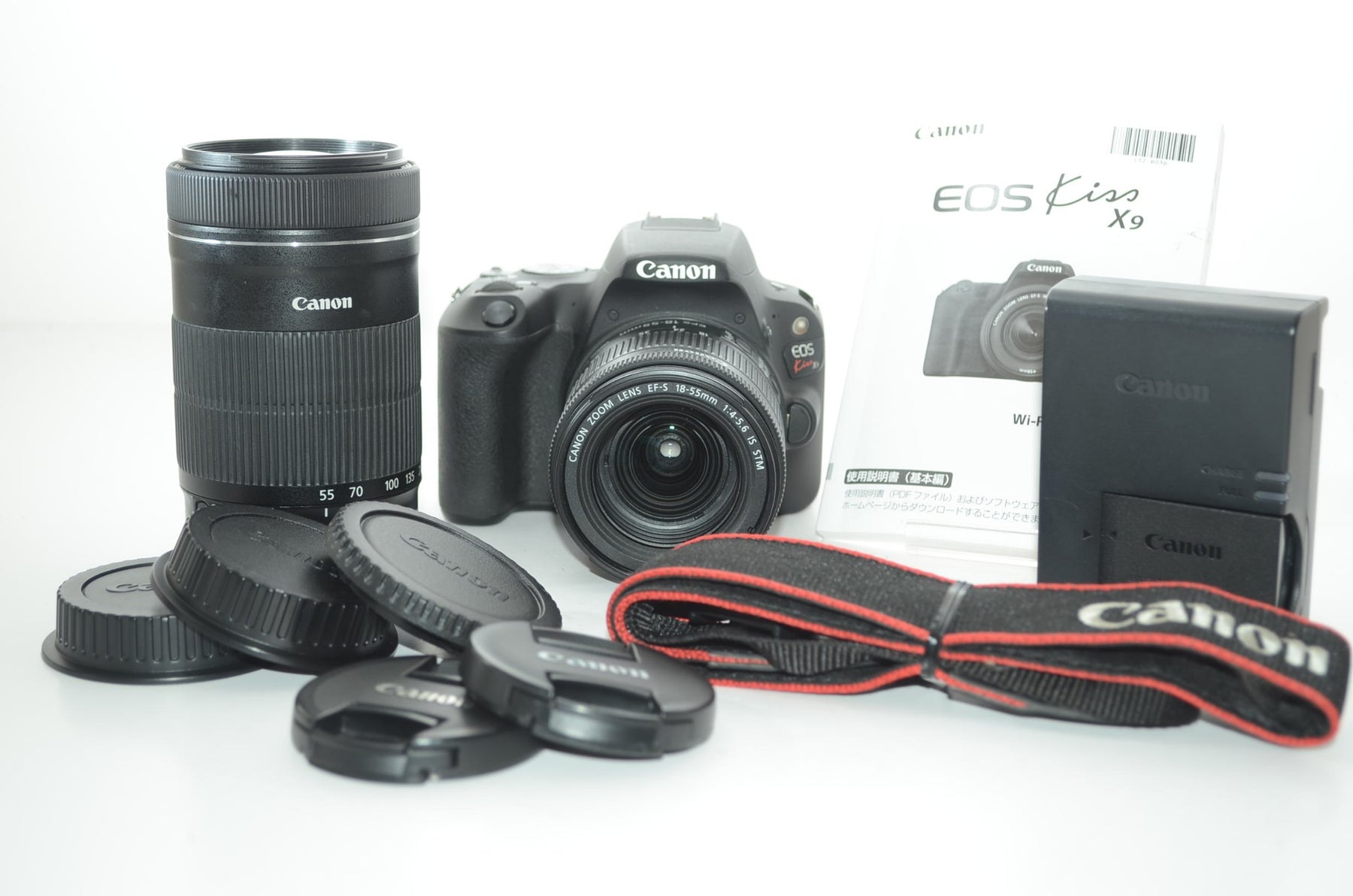 【外観並級】Canon デジタル一眼レフカメラ「EOS Kiss X9」ダブルズームキット (ブラック) EOSKISSX9BK-WKIT