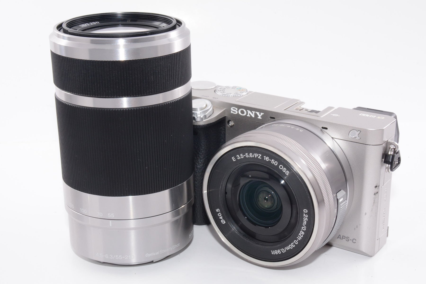 【外観並級】SONY ミラーレス一眼 α6000 ダブルズームレンズキット シルバー ILCE-6000Y S