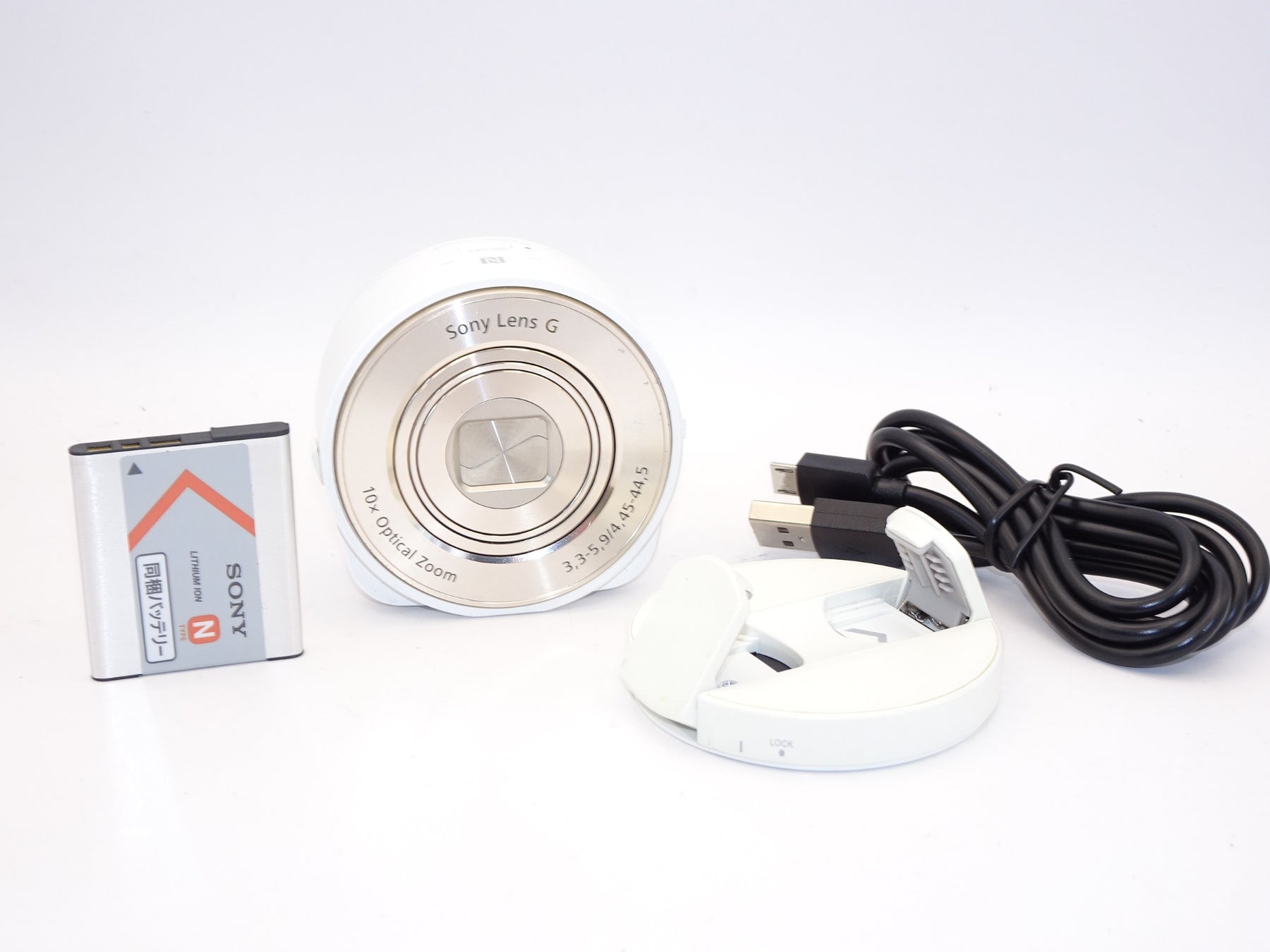 【外観並級】SONY デジタルカメラ Cyber-shot レンズスタイルカメラ QX10 ホワイト DSC-QX10-W
