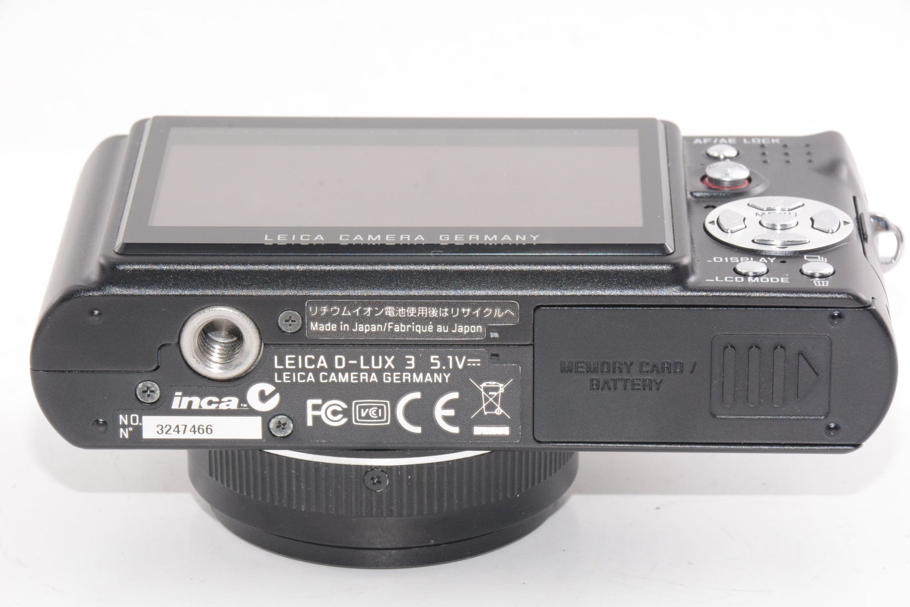 【外観特上級】Leica d-lux 3 10 MPデジタルカメラwith 4 x Wide Angle光学イメージStabilizedズーム(ブラック) (Discontinued by Manufacturer)