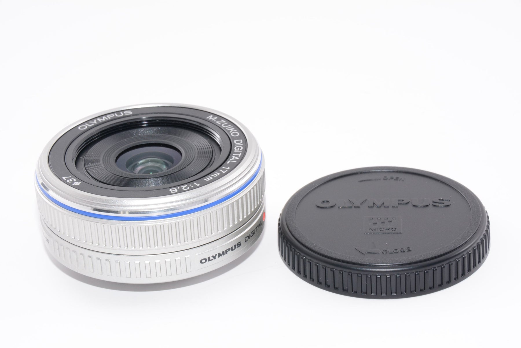 【外観並級】OLYMPUS パンケーキレンズ M.ZUIKO DIGITAL 17mm F2.8 シルバー