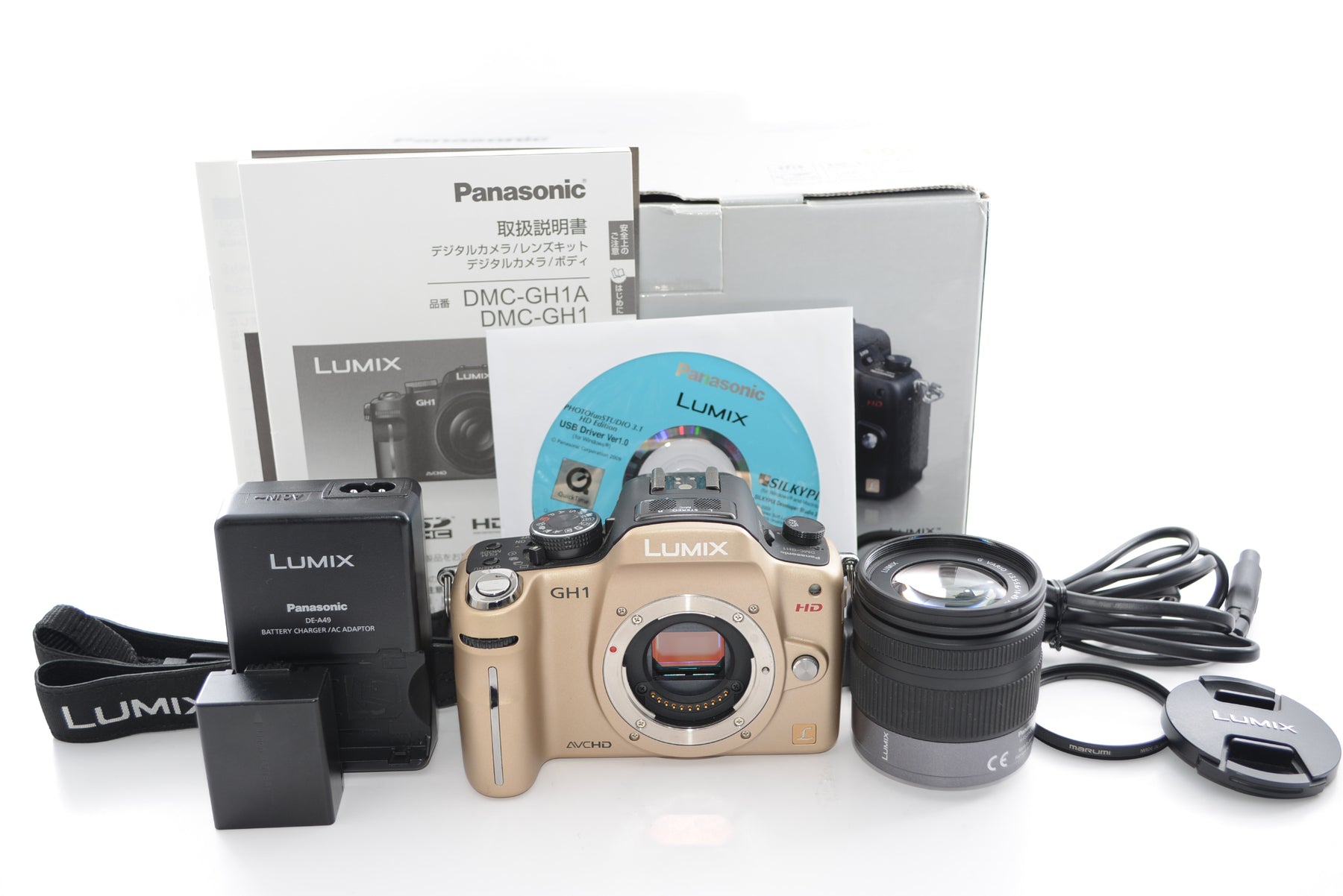 【外観並級】Panasonic パナソニック LUMIX デジタル一眼カメラ GH1 レンズキット コンフォートゴールド DMC-GH1A-N