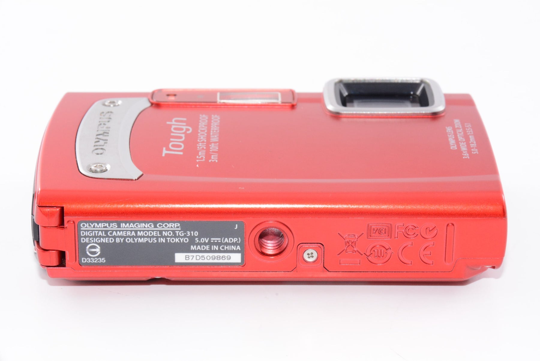 【外観特上級】OLYMPUS 防水デジタルカメラ TOUGH TG-310 レッド