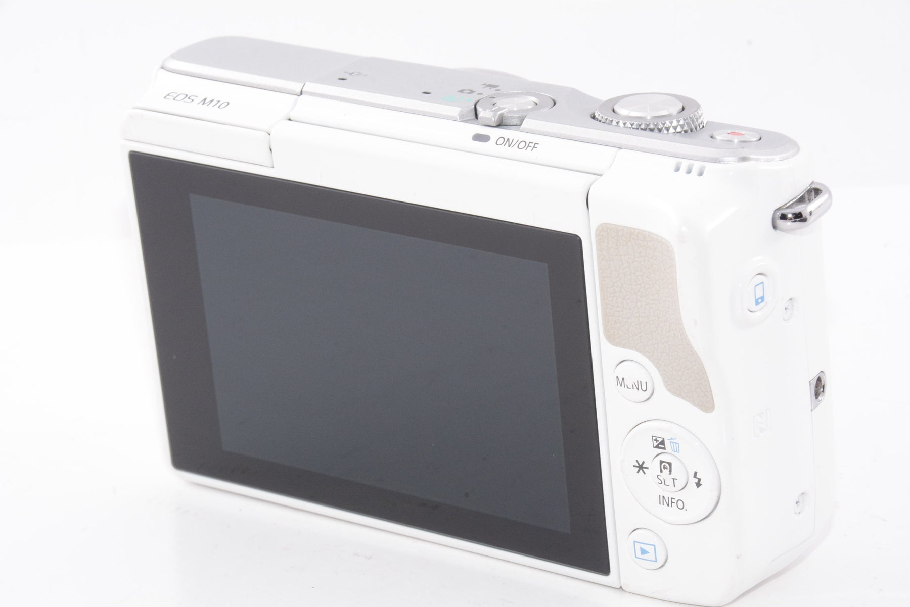 【外観並級】Canon ミラーレス一眼カメラ EOS M10 レンズキット(ホワイト) EF-M15-45mm F3.5-6.3 IS STM 付属 EOSM10WH-1545ISSTMLK