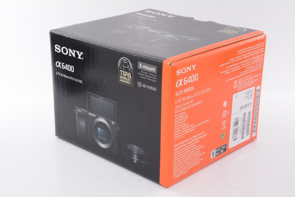 【未使用品】ソニー ミラーレス一眼 α6400 パワーズームレンズキット E PZ 16-50mm F3.5-5.6 OSS ブラック ILCE-6400L B