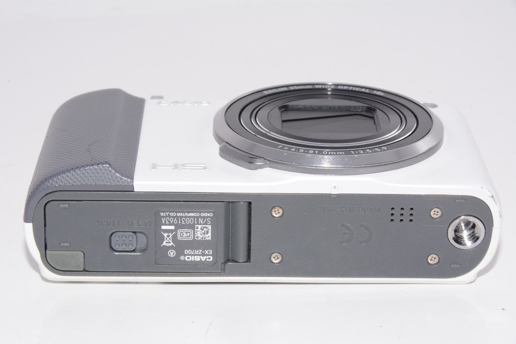 【外観並級】CASIO EXILIM デジタルカメラ ハイスピード 1610万画素 光学18倍ズーム ホワイト EX-ZR700WE