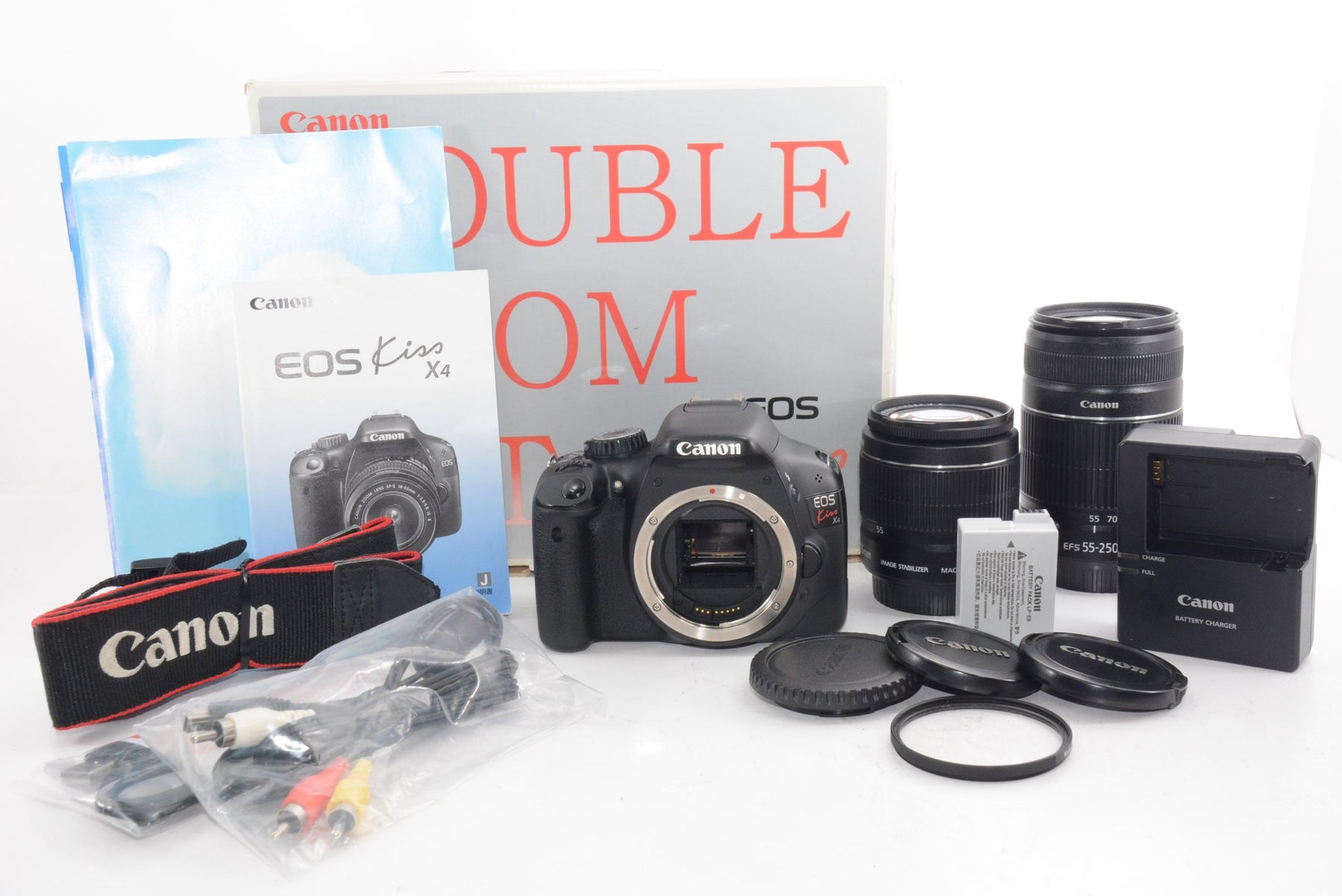【外観並級】Canon デジタル一眼レフカメラ EOS Kiss X4 ダブルズームキット