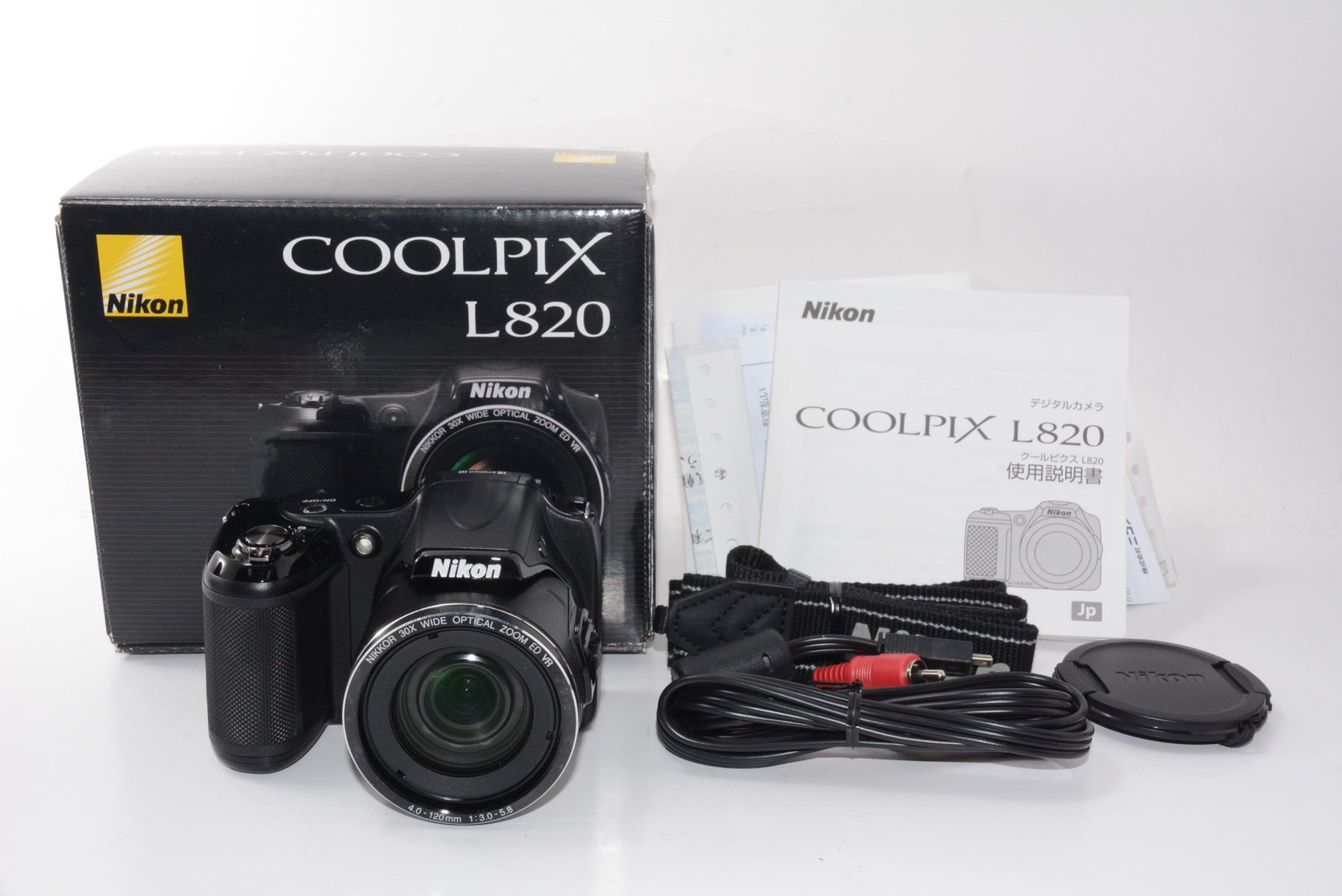 【外観特上級】Nikon デジタルカメラ COOLPIX L820 光学30倍ズーム 有効画素数1605万画素 ブラック L820BK