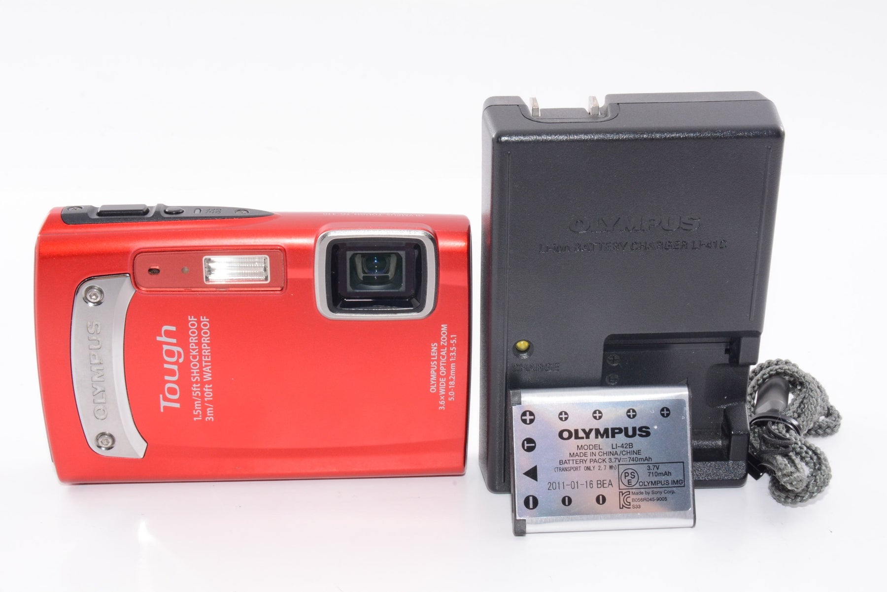 【外観特上級】OLYMPUS 防水デジタルカメラ TOUGH TG-310 レッド