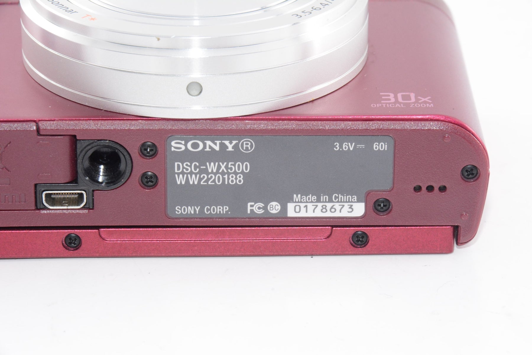 【外観特上級】ソニー SONY デジタルカメラ DSC-WX500 光学30倍ズーム 1820万画素 レッド Cyber-shot DSC-WX500 RC