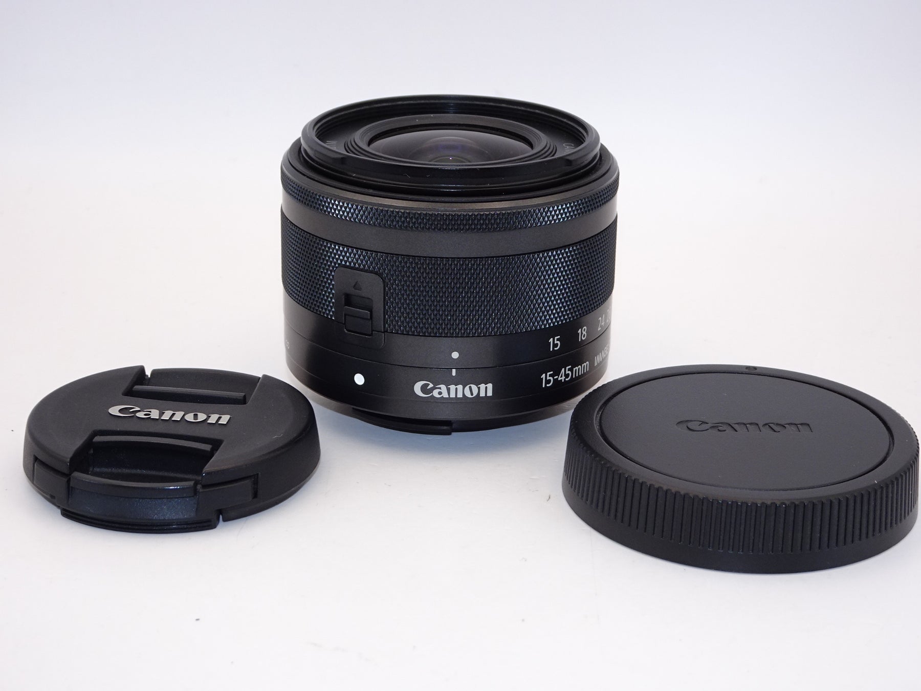 【外観特上級】Canon 標準ズームレンズ EF-M15-45mm F3.5-6.3IS STM(グラファイト) ミラーレス一眼対応 EF-M15-45ISSTM
