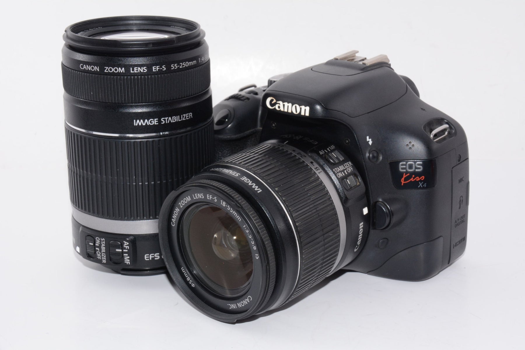【外観並級】Canon デジタル一眼レフカメラ EOS Kiss X4 ダブルズームキット
