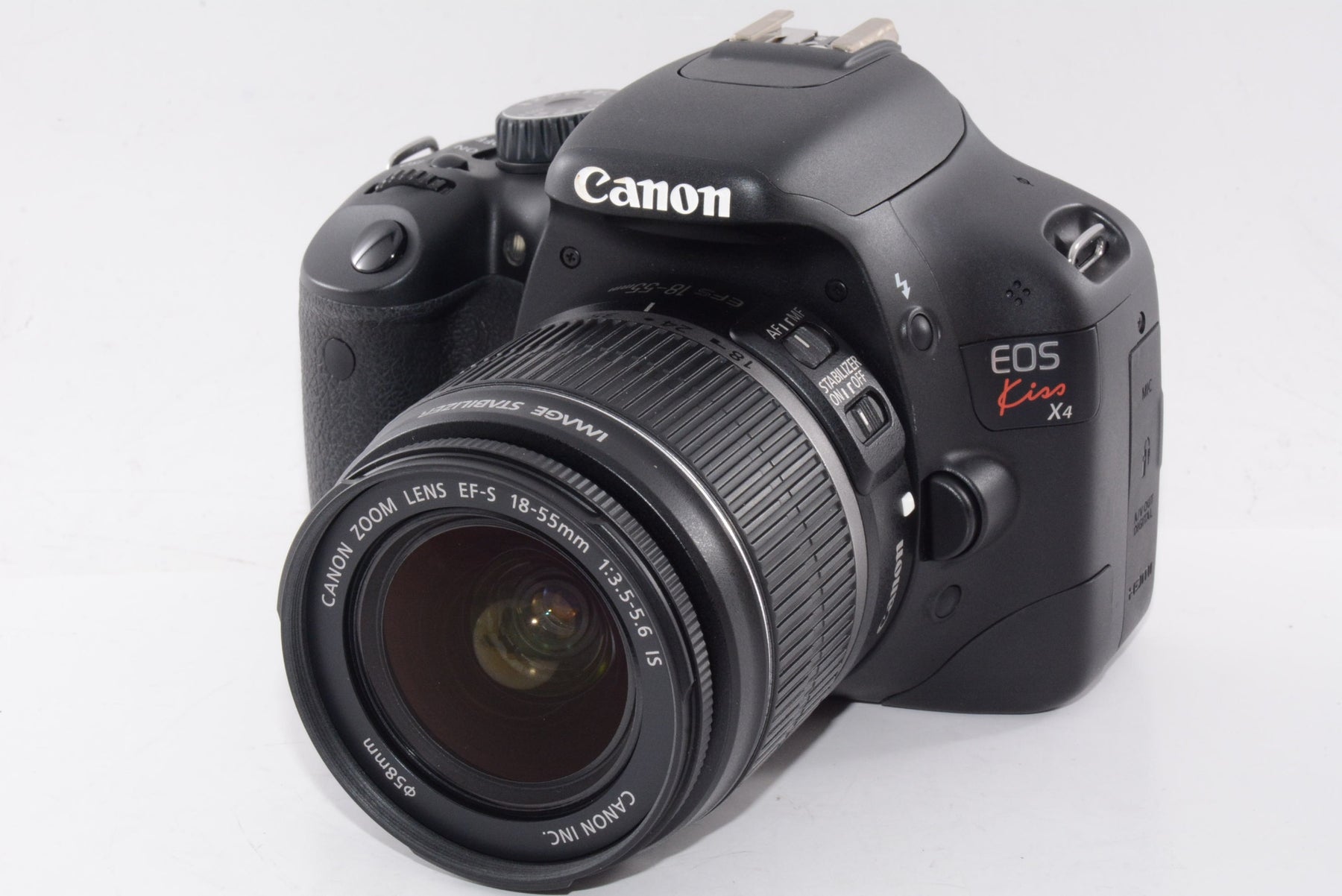 【外観並級】Canon デジタル一眼レフカメラ EOS Kiss X4 EF-S 18-55 IS レンズキット KISSX4-1855ISLK
