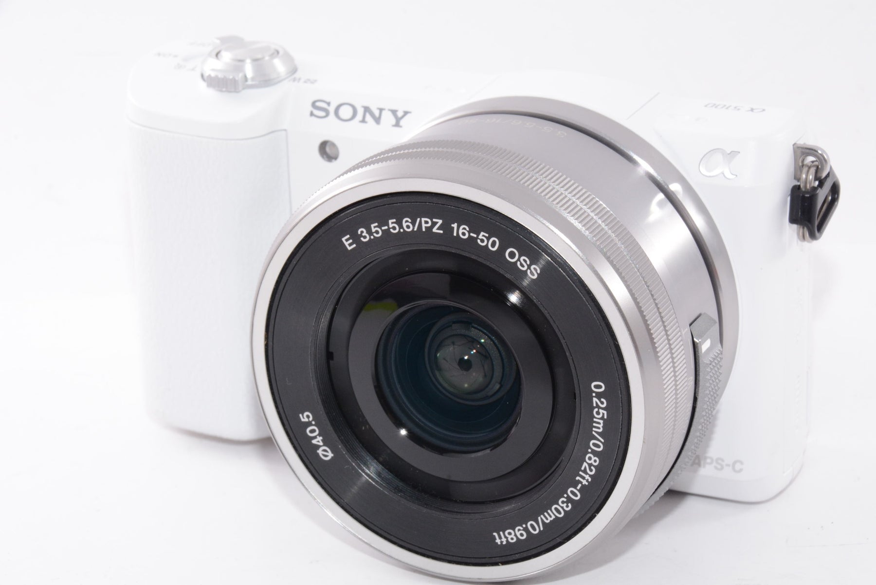 【外観特上級】ソニー SONY ミラーレス一眼 α5100 パワーズームレンズキット E PZ 16-50mm F3.5-5.6 OSS付属 ホワイト ILCE-5100L-W
