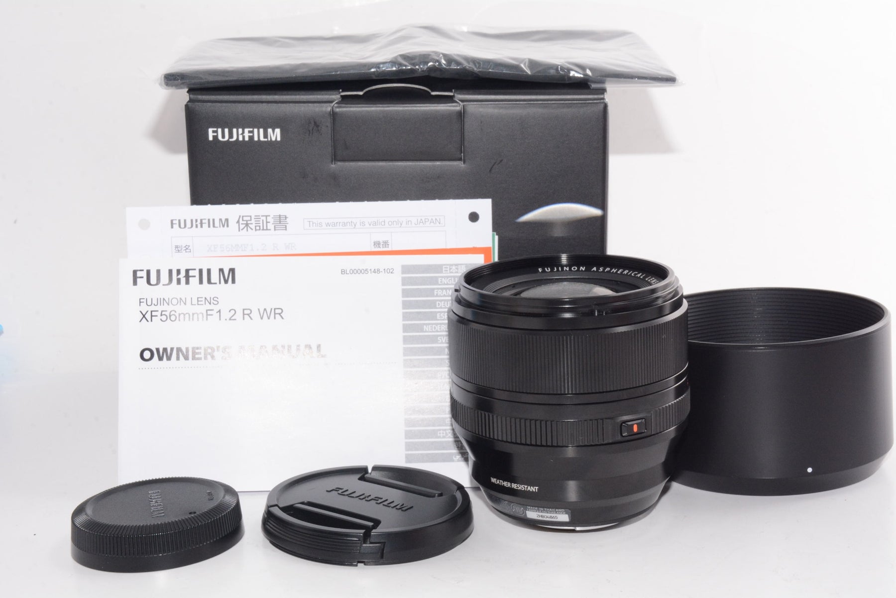 【外観特上級】FUJIFILM X 交換レンズ 単焦点 F XF56MMF1.2 R WR