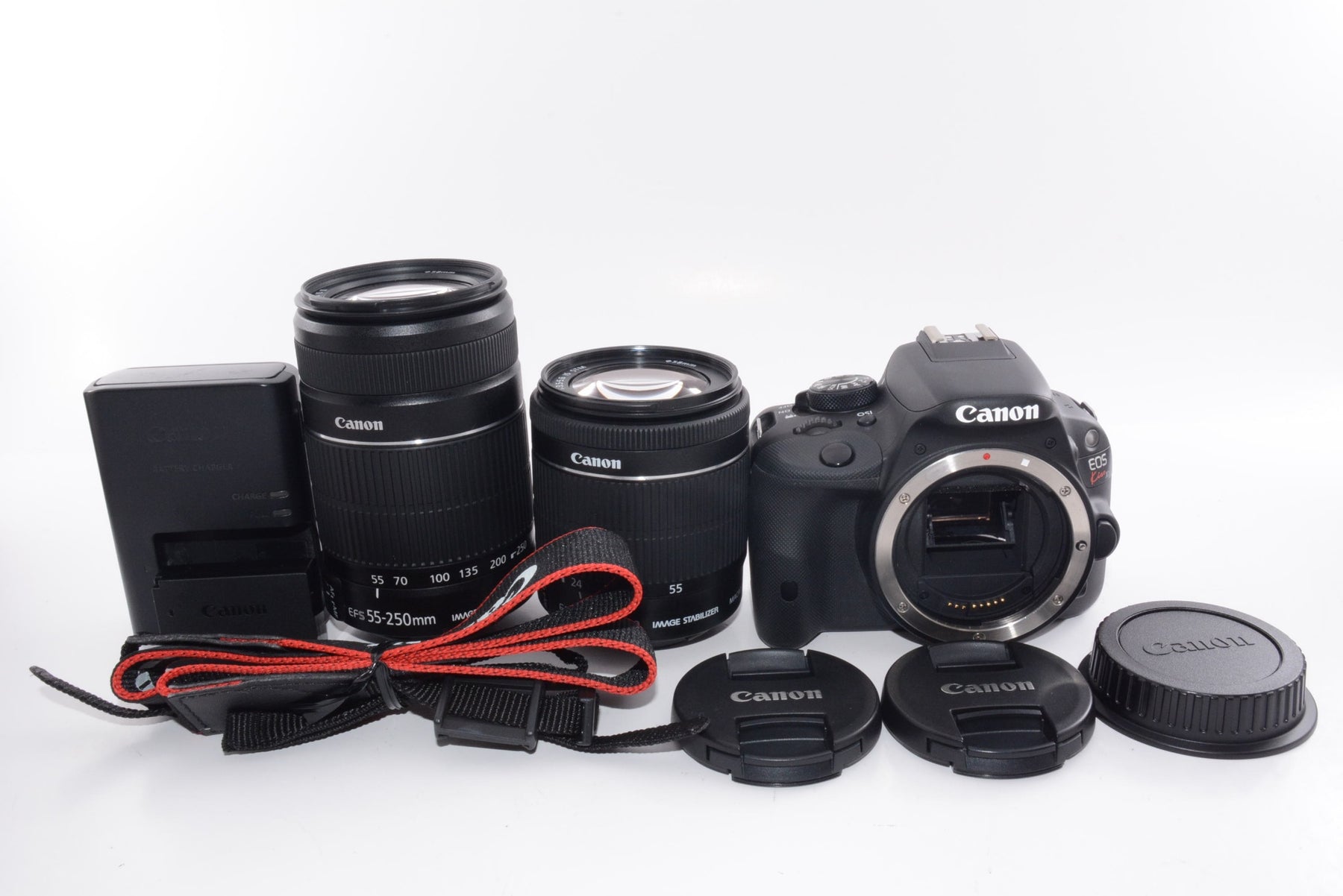 【外観並級】Canon デジタル一眼レフカメラ EOS Kiss X7 ダブルズームキット EF-S18-55mm/EF-S55-250mm付属 KISSX7-WKIT