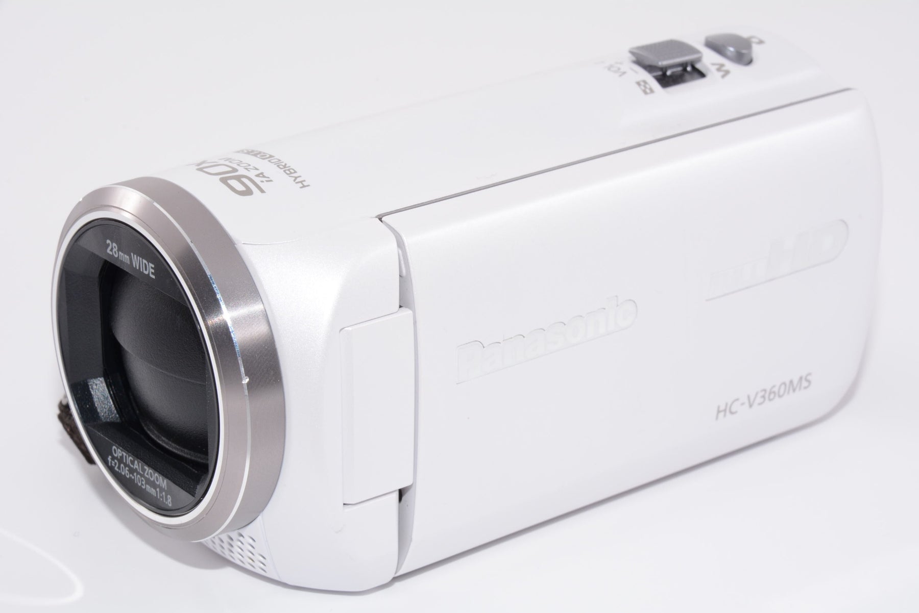 【外観特上級】パナソニック HDビデオカメラ V360M 16GB 高倍率90倍ズーム ホワイト HC-V360M-W