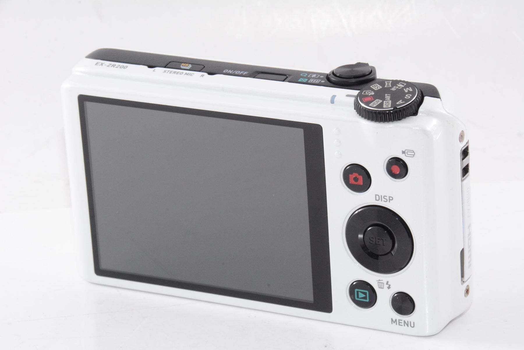 【外観特上級】CASIO デジタルカメラ EXILIM EX-ZR200 ホワイト EX-ZR200WE