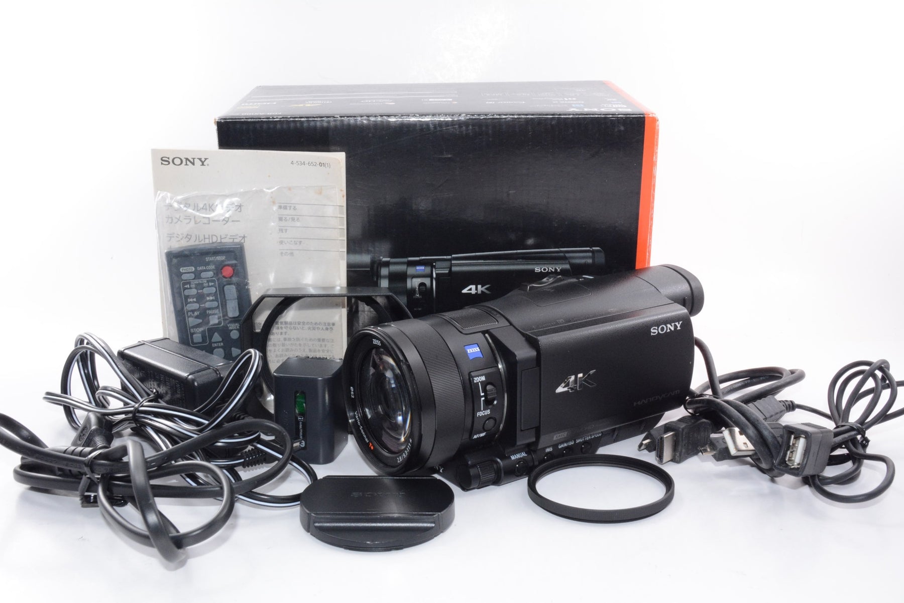 【外観特上級】ソニー SONY ビデオカメラ FDR-AX100 4K 光学12倍 ブラック Handycam FDR-AX100 BC