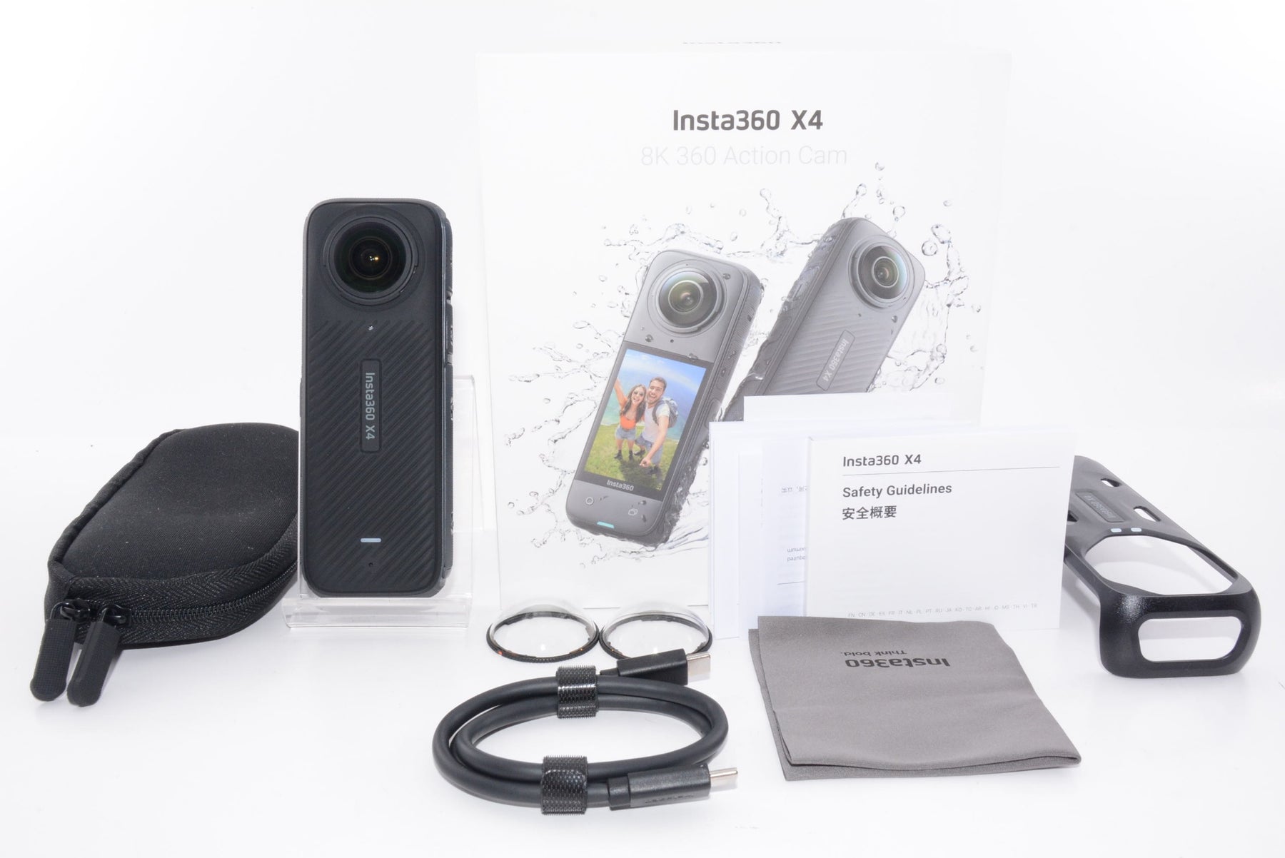 【外観特上級】Insta360 X4-8K防水360度アクションカメラ、4K広角動画、見えない自撮り棒効果、着脱式レンズガード、135分の連続撮影可能なバッテリー、AI編集、手ブレ補正、スポーツ/旅行/アウトドア向け