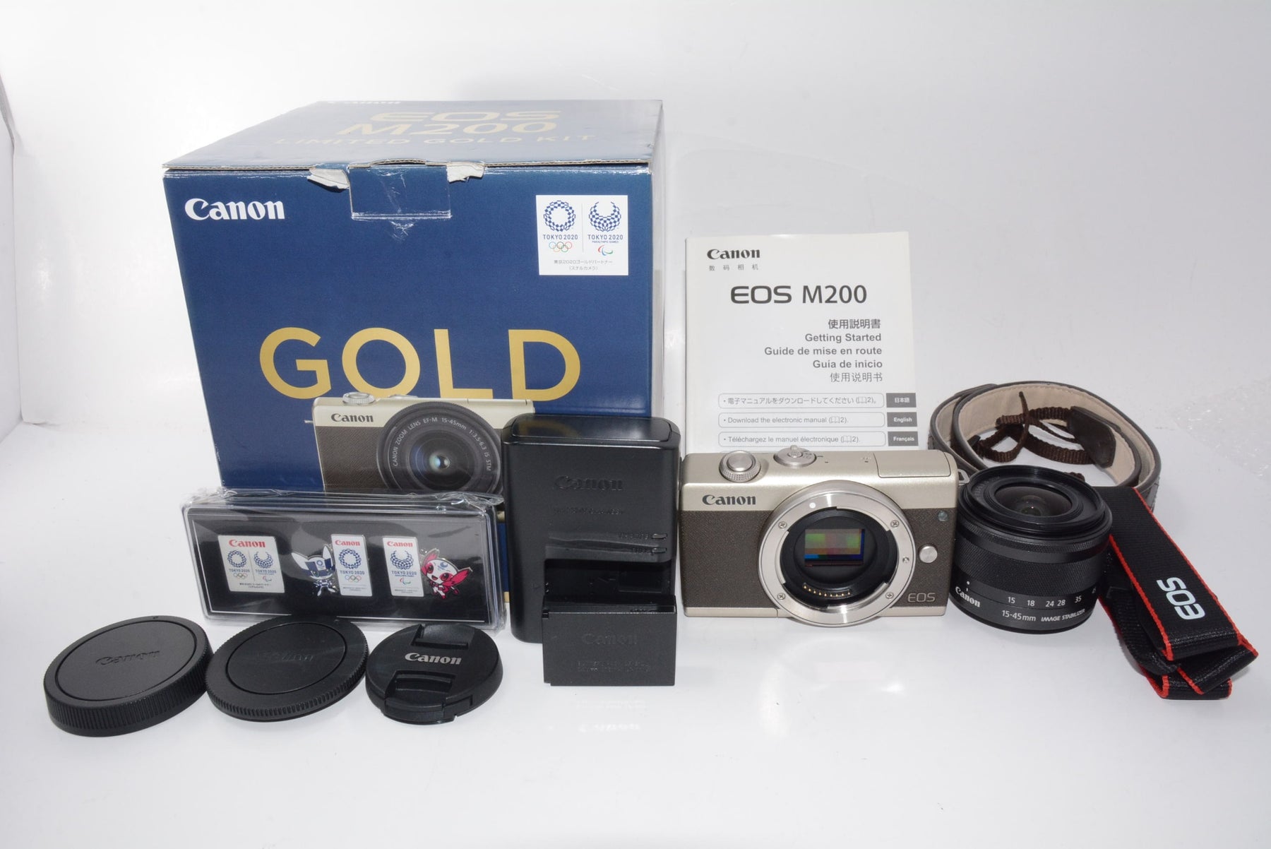 【外観特上級】CANON キヤノン ミラーレスカメラ EOS M200 リミテッドゴールドキット