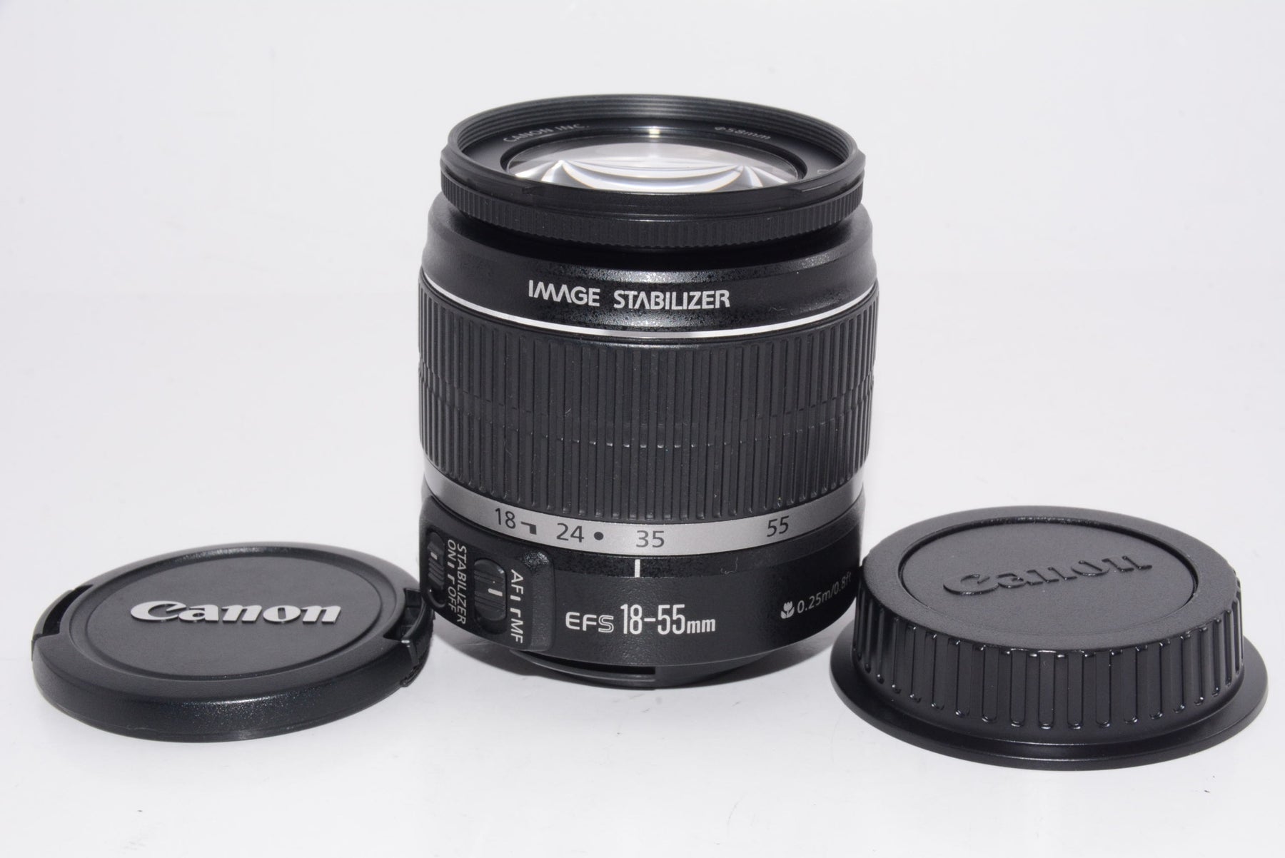【外観並級】Canon 標準ズームレンズ EF-S18-55mm F3.5-5.6 IS