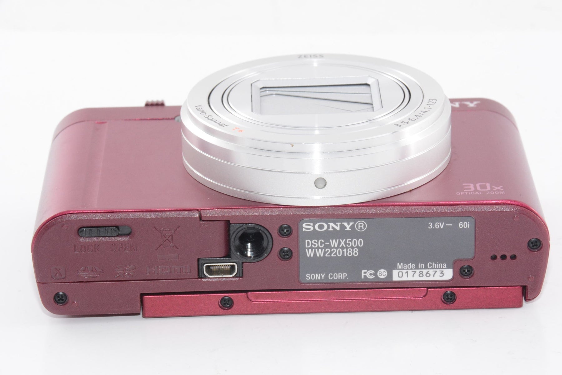 【外観特上級】ソニー SONY デジタルカメラ DSC-WX500 光学30倍ズーム 1820万画素 レッド Cyber-shot DSC-WX500 RC