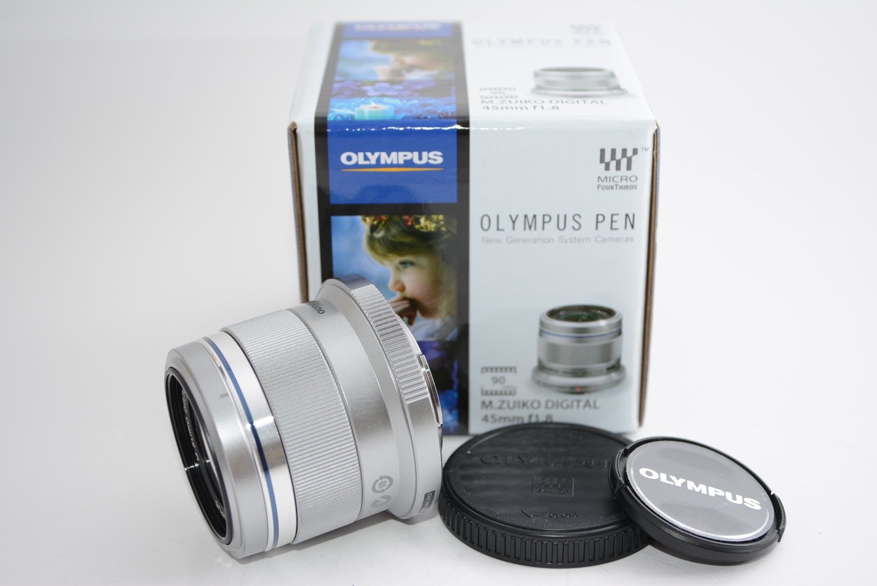 【外観特上級】OLYMPUS 単焦点レンズ M.ZUIKO DIGITAL 45mm F1.8 シルバー