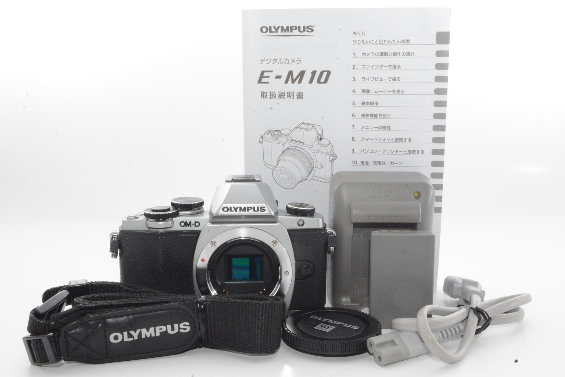【外観並級】OLYMPUS OM-D E-M10 ボディ シルバー ミラーレス一眼 OM-D E-M10 BODY SLV